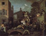 William Hogarth The auspices of the members of the election campaign oil painting reproduction
